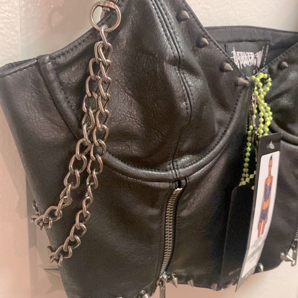 Darker wave downbeat spiked corset top - Picture 5 of 5